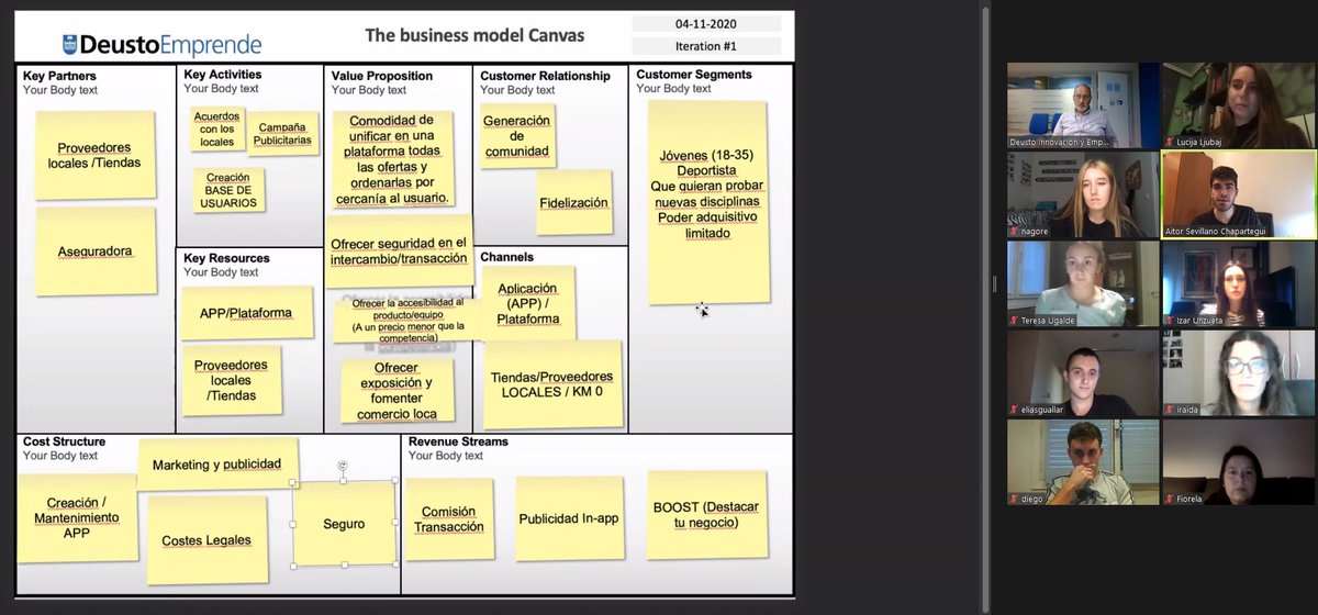 deustoEmprende's tweet photo. Toca poner en común las reflexiones grupales. Segunda parte de la sesión de "Modelos de Negocio" dirigida por Raul Onaindia con @deusto y @Gob_eus. #DeustoSTART I ayudando a futuros emprendedores a dar forma y sistematizar sus proyectos. https://t.co/6ShXR2J2V2