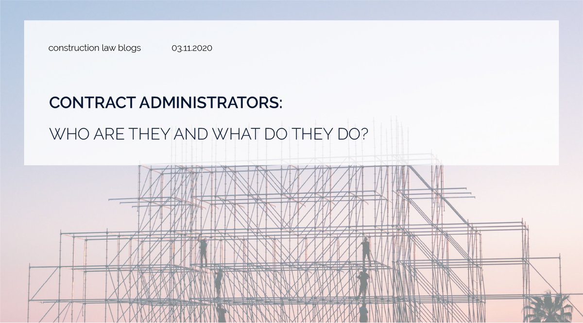 Construction: our latest blog gives a general overview of: (i) the duties of a contract administrator; (ii) the pros and cons of a professional contract administrator; and (iii) challenging the contract administrator’s decision:
bit.ly/32eMsaN
#construction #contracts