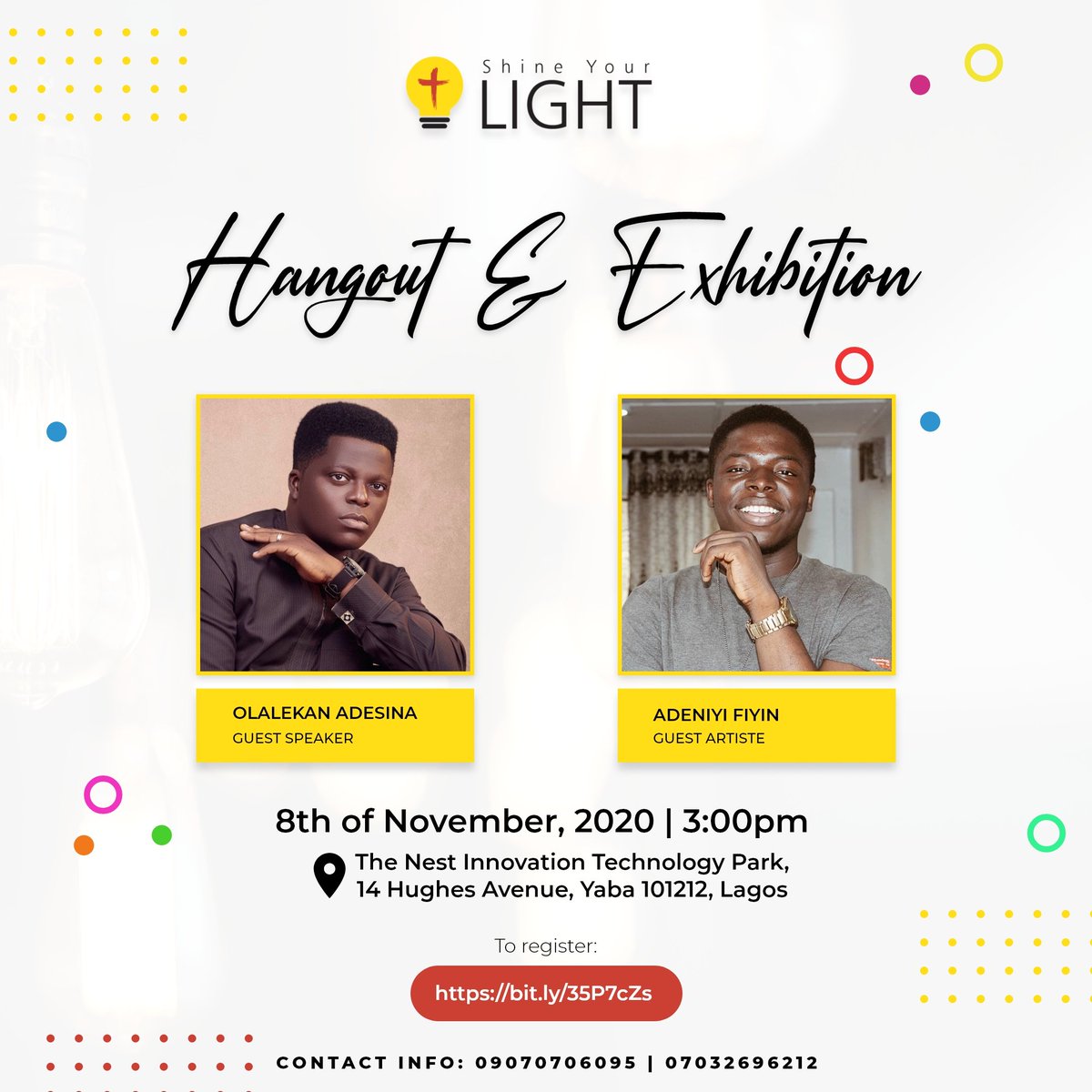 shineurlight_'s tweet photo. Are you a young believer?Passionate about growth in the word and would also love to have great fun while at it?

Then 'Shine Your Light' October's hangout edition is for you 💃💃💃

Join us this Sunday with   @iamelGee @FiyinAdeniyin for an amazing time. https://t.co/r3JLuQBy6j