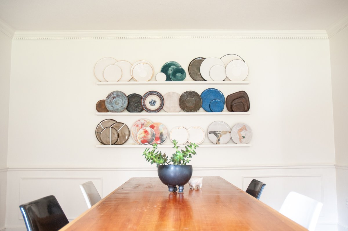 jschatzstudio's tweet photo. Thank you Peter for creating and installing the plate racks for displaying some of our favorite ware. It is nice to have them out of the boxes again. #jschatz #tableware #thisiswhathandmadeis https://t.co/d0pXL0MqFk