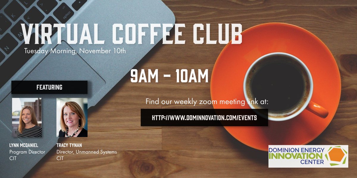 dominnovation.com/events/lynn-tr…

Don't forget to join us this Tuesday, November 10th at 9 am for another virtual coffee club! 

Tune in to hear Lynn McDaniel and Tracy Tynan's take on all of the awesome programs and happenings at @CITorg right now!
