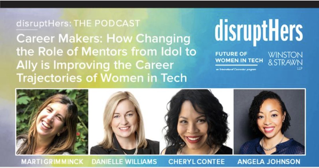 Latest disruptHers podcast is live! Role Models and Mentors with <a href="/ch3ryl/">Cheryl Contee</a> @DoBigThings, Angela Johnson <a href="/Uber/">Uber</a> / Coalition for Black Excellence, Danielle Williams <a href="/WinstonLaw/">Winston & Strawn LLP</a>, host: <a href="/MartiGrimminck/">Marti Grimminck</a> <a href="/IntlConnector/">International Connector</a> bit.ly/3kXNuPH