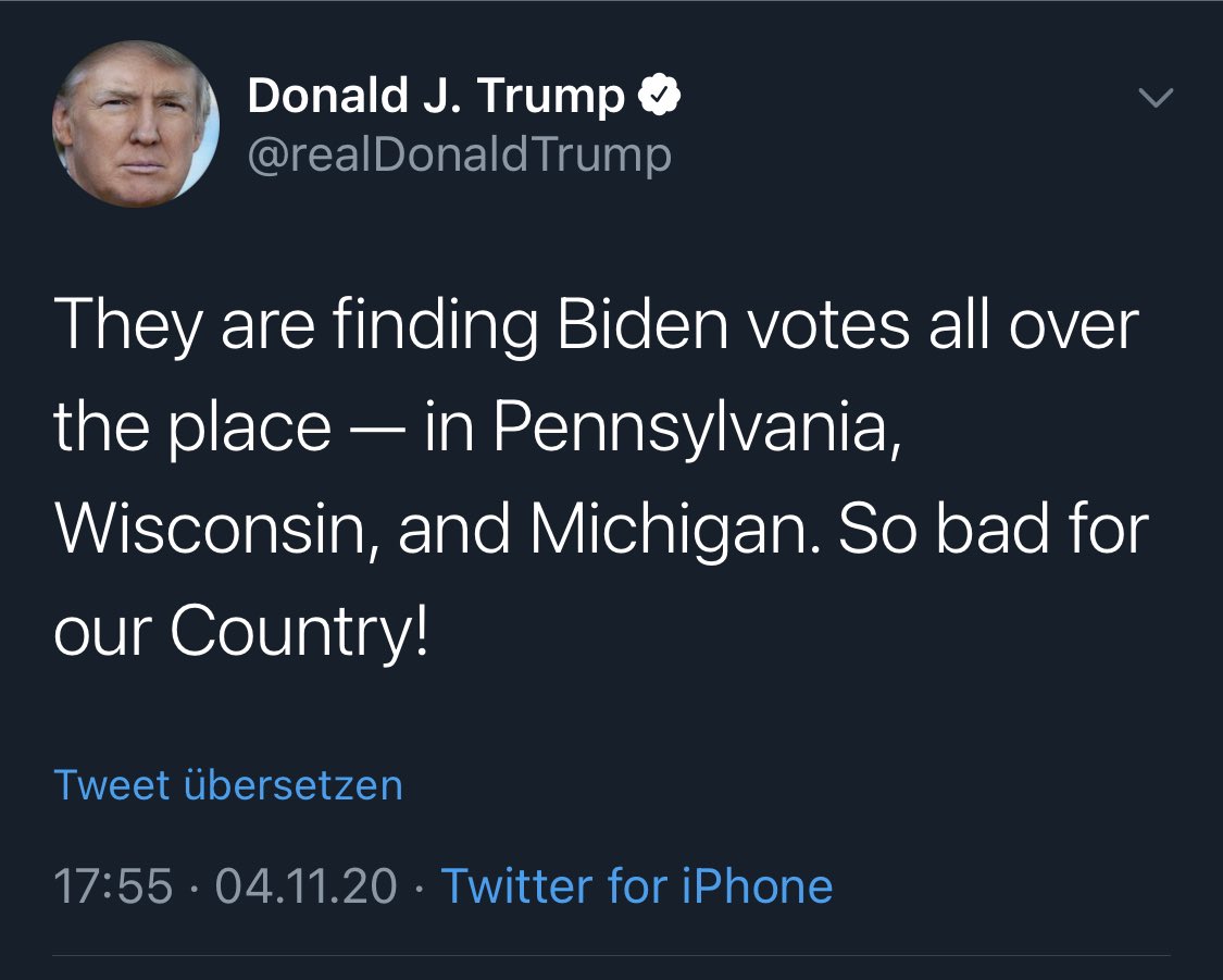 Man nennt es auch Auszählung #Elections2020