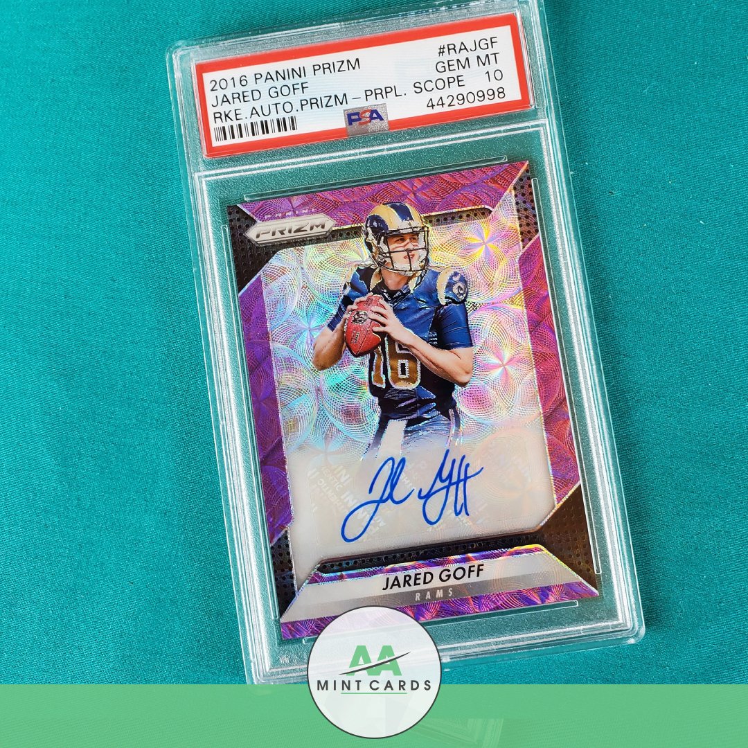 AAMintCards's tweet image. 🏈🔥🌟2016 #Panini #Prizm @JeredGoff @RamsNation #refractorCard #autographed #GemMint 🏆10.  Don't 😴sleep on this #RookieCard #memorabilia sells 🔥hot and ⚡fast. Buy Now! aamintcards.com
.
.
.
.
.
#aamintcards #mintcards #Gem #PSA #Beckett #RC #rookieSeason #JaredGoff