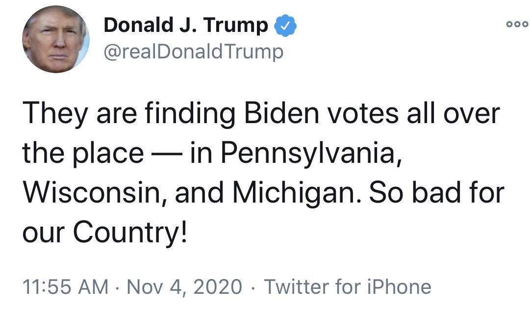 ddale8's tweet photo. The votes were legitimately cast and then they were legitimately counted. https://t.co/pGUFGpT94H