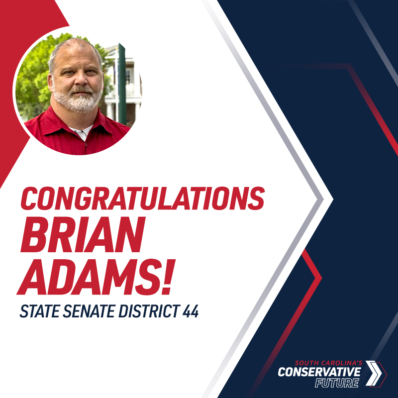 jwarrensc's tweet photo. Brian Adams will be a great State Senator! Congratulations! #SCRedWave https://t.co/KW5FJL7MBo