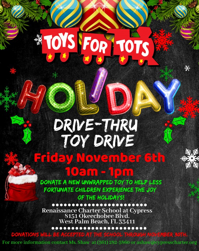 Help children experience the joy of the holidays by dropping off new unwrapped toys to our school this Friday from 10am-1pm. This is a drive thru event, our team will be outside in the car lanes to assist you. See flyer for more information. #CSUSAproud #TigerGreat
