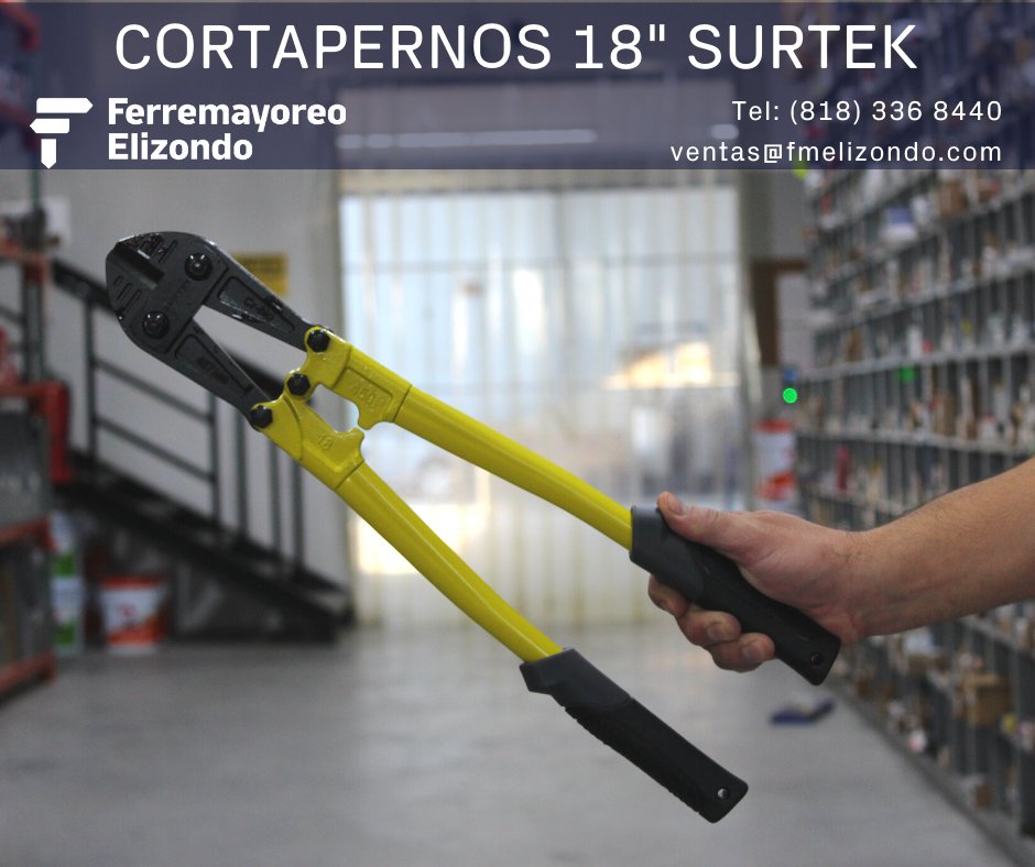 FerreElizondo's tweet photo. Las cuchillas de este corta pernos están fabricadas en cromo y tienen mangos en forma tabular que lo hace más confortable y fácil de manejar

Encuéntralo también en línea: https://t.co/cBgveWoa7O

#Ferreteria #Hardwarestore #Herramientas #Surtek https://t.co/UCuMmpkQnB