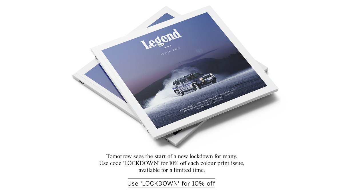 JeepLegendMag's tweet photo. Tomorrow sees the start of a new #lockdown for many.  We'd like to offer 10% off each colour print issue using code 'LOCKDOWN', available for a limited time here: https://t.co/ie0NJj5XGf #jeep #magazine https://t.co/xuk1FtegzE
