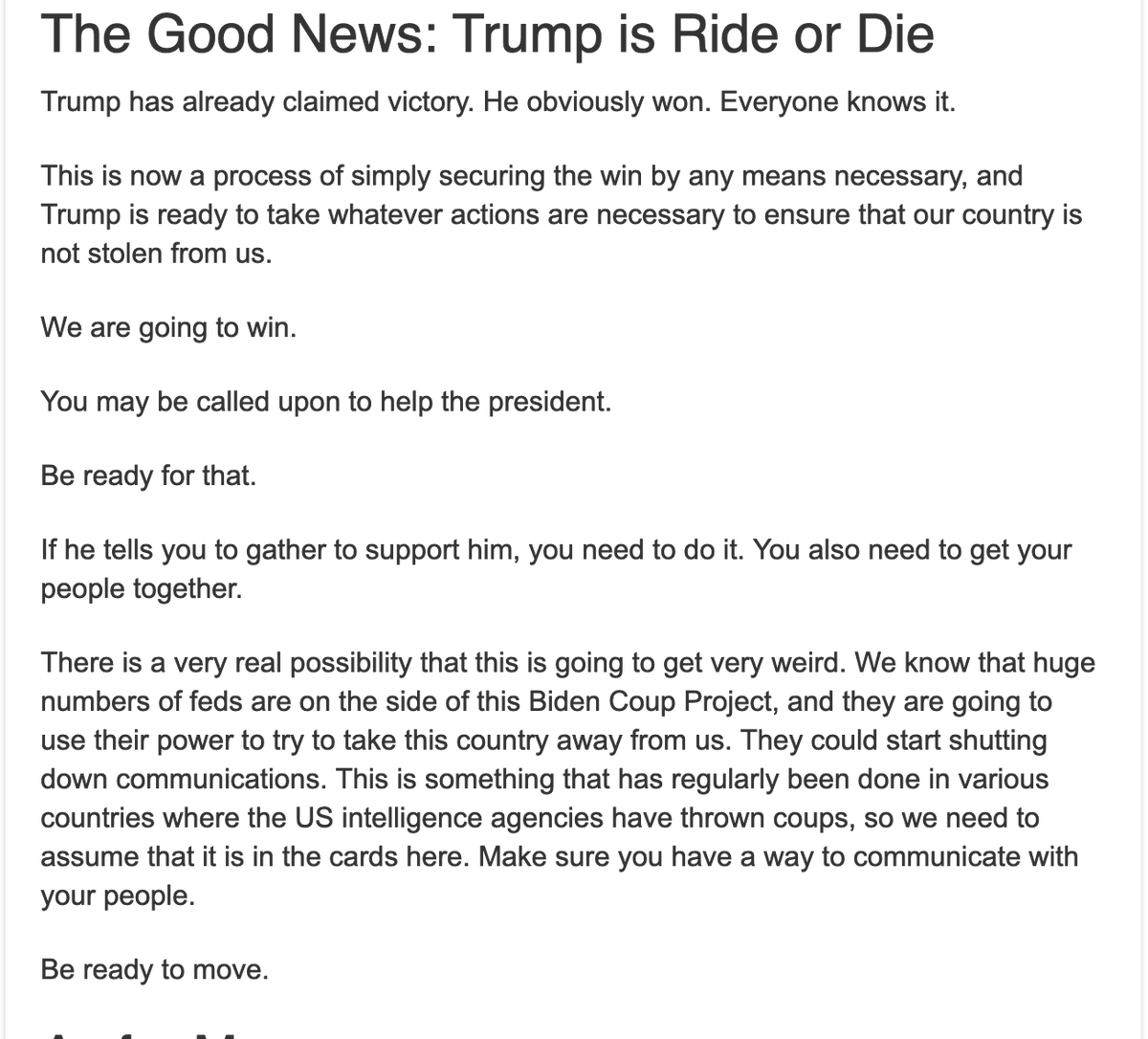 IntegrityforUSA's tweet photo. Neo-Nazi Andrew Anglin—who last month told his supporters to “get ready for a war” after Trump’s “stand back and stand by” comment—is claiming on the Daily Stormer that Trump won, Democrats won’t accept, &amp; neo-Nazis need to be “ready to move.” 1/3 https://t.co/tP4CV9j5Nv
