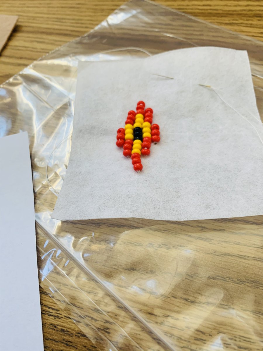 JulieAnnKaren's tweet photo. Learning beading today at Courage to Soar: lessons in humility, patience, calm, and connectedness. Thank you Dianna and FENFC for today’s lesson. You’ve unlocked the creativity inside of me! @GreaterFortErie #gratitude #humilitybeading https://t.co/FgLSRmZ6bT