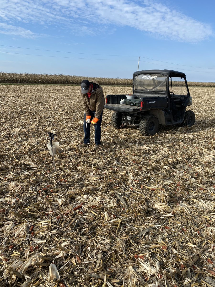 Aodin and I are out in the field doing some beta testing on a new soil sampling technology. Getting readings with the new probe and taking samples to send away for verification. Exciting technology!