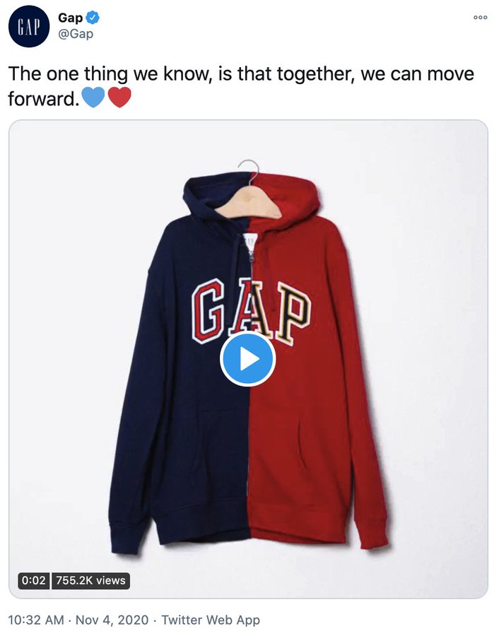 Gap Yanks Call For Unity From Twitter After It Falls Flat Marketing Dive