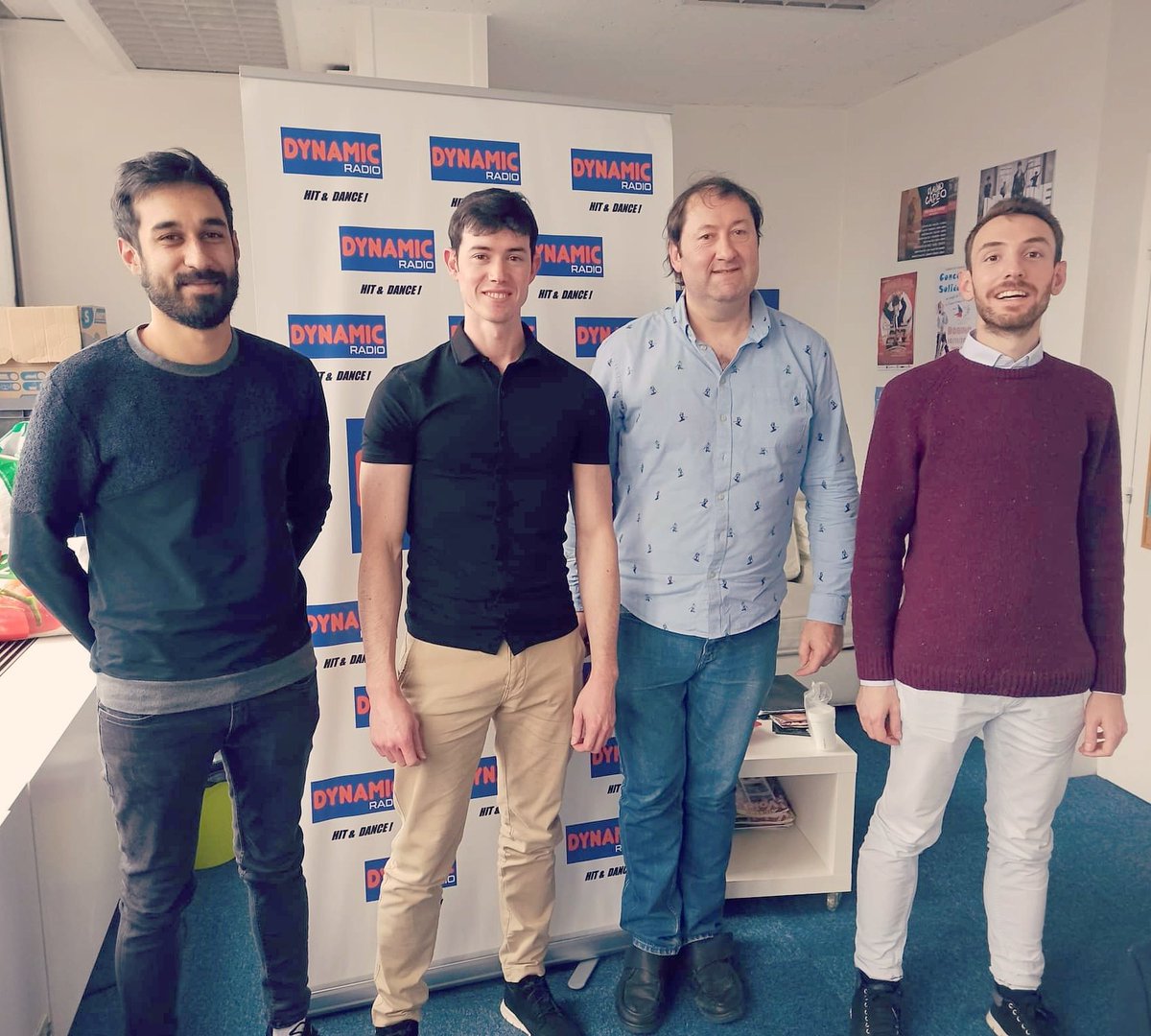 Teivamusic's tweet photo. I've had the pleasure to be interviewed on @dynamicradio , and here is the picture we took afterwards 😃
#interview #radio #dynamicradio #danser #surquelpieddanser #exilé https://t.co/GAuS80Lodi