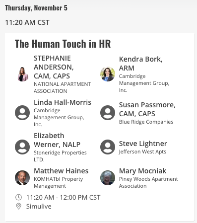 kendrabork's tweet photo. If you're an IRO, be sure to join us tomorrow for The Human Touch in HR! #APTvirtual @NAAhq https://t.co/hIadNKJTo4