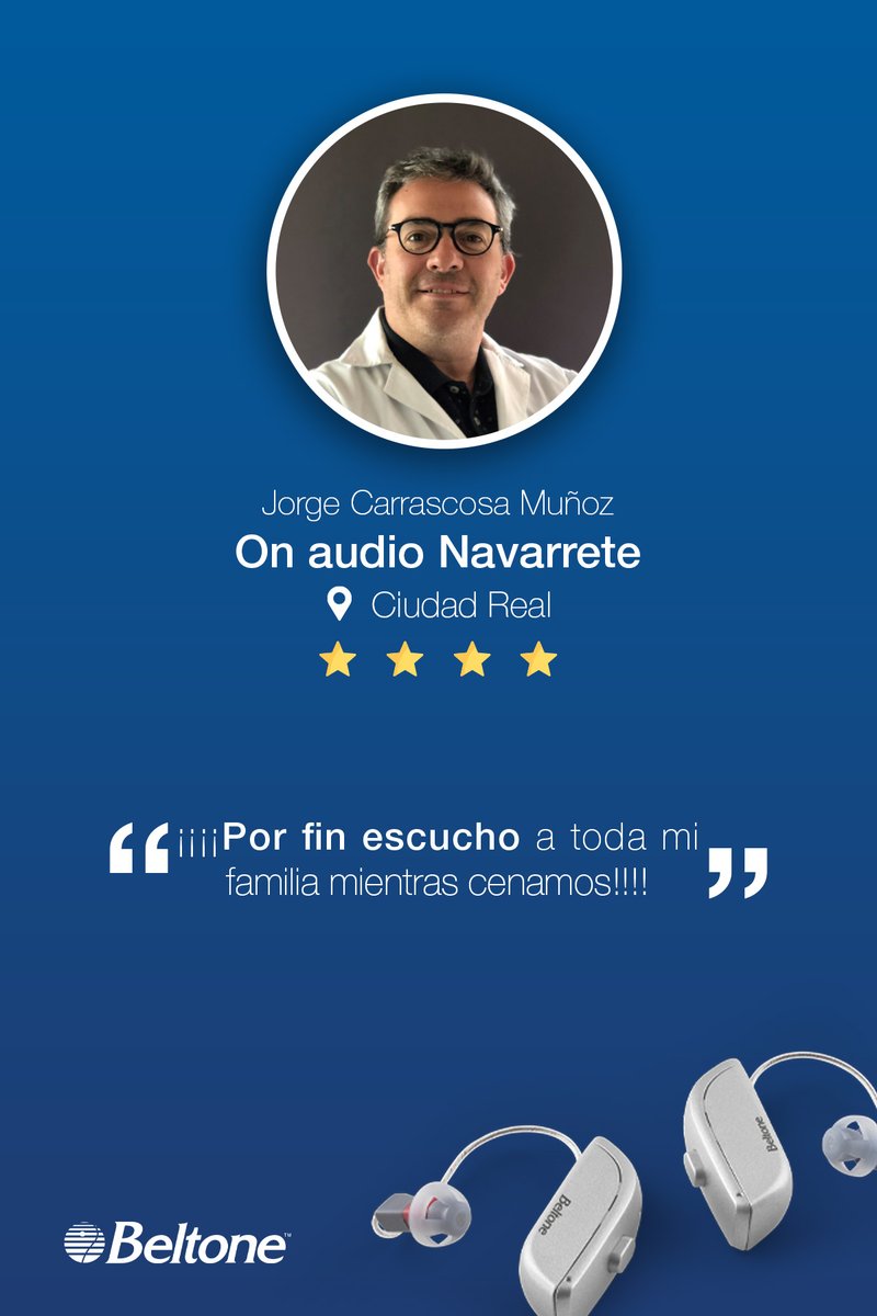 BeltoneSpain's tweet photo. Hemos pedido a un grupo de expertos en audiología, que pusieran a prueba nuestro audífono Beltone Imagine. 

Mira sus comentarios…………. 

#BeltoneImagine #audifonos #pérdidadeaudición 
https://t.co/ve7xzSJ7Bh https://t.co/RmrsZzqoWL