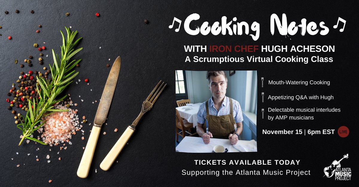 ATLmusicproject's tweet photo. While You Wait...Purchase Your Tickets to Cook Live with Iron Chef @HughAcheson! - https://t.co/zqWdKi4Uce #cooking #elections2020 #ironchef #philanthropy #musiced #atl #atlmusicproject #fundraiser #chicken https://t.co/nWH1wFjShU