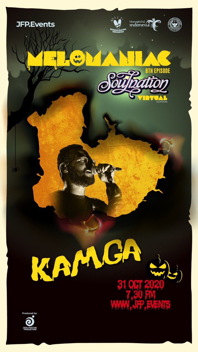DGontha's tweet image. Creeping it real this Saturday night with Kamga at Melomaniac 8th Episode: Soulnation Virtual Edition! Get your tickets now at jfp.events and don’t miss his performance!
#Melomaniac #JavaFestivalProduction #JFPEvents #BringTheShowToYourHome