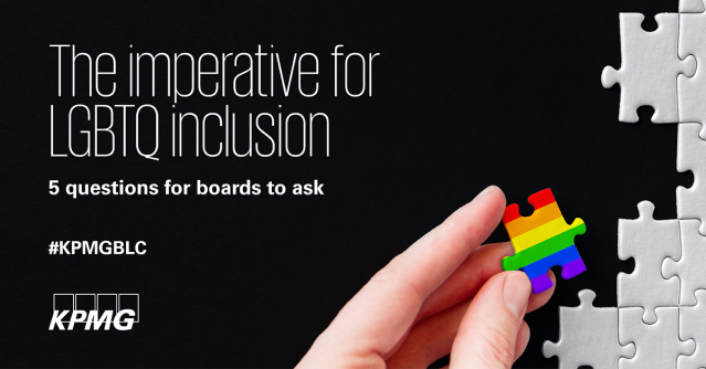 cshusterwork's tweet photo. What is your board talking about? Susan Angele, #KPMGBLC senior advisor, offers five questions for boards to ask to help assess whether the company’s #LGBTQ-related policies and practices are oriented toward the future. https://t.co/vBgS9JmSTC https://t.co/KCajnvCTMx