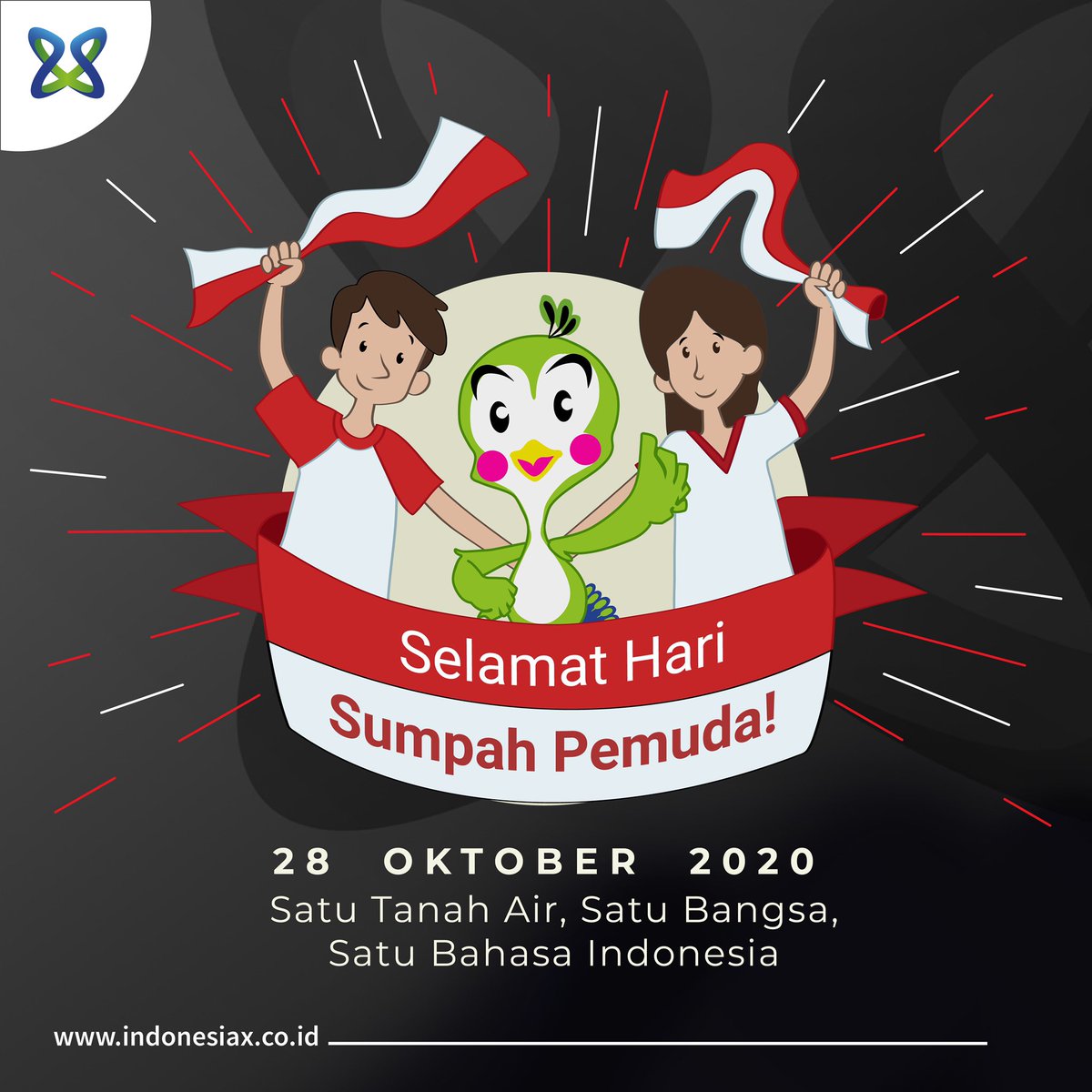 “Kita tidak bisa selalu membangun masa depan untuk generasi muda kita, tapi kita bisa membangun generasi muda kita untuk masa depan” - Franklin D. Roosevelt
.
IndonesiaX punya hadiah buat kamu di hari Sumpah Pemuda ini lho, IndoneXian. Nantikan yaaa! 🤗