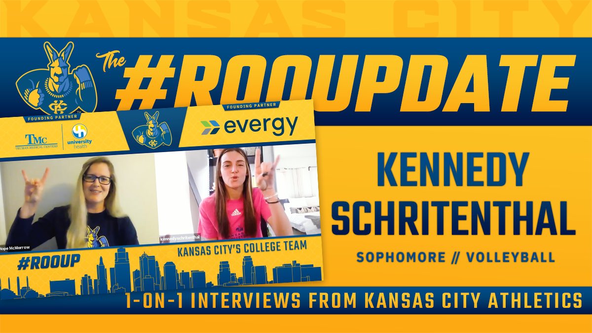 KCRoosAthletics's tweet photo. Setting up for a great season ahead is @KCRoosVB Kennedy Schritenthal! Watch the latest #ROOUPDATE on the Roo Sports Network here: https://t.co/Cl3zSJN3jG 
#ROOUP #KCRoos #DeclareKC
@TrumanMedKC @evergypower https://t.co/5cl96iPHs2