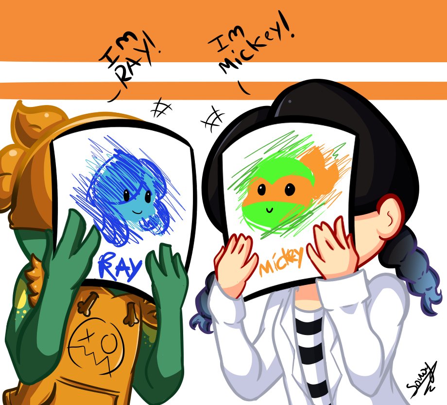 sarythings's tweet photo. Look Mickey! it's you! 💙
Ray look, this is you! 🧡
Together Portrait 🌟
#rottmntmikey #rottmnt #tmnt #saverottmnt #TMNT #RiseOfTheTMNT #tmntmickey #oc https://t.co/oHbzKrJNrw