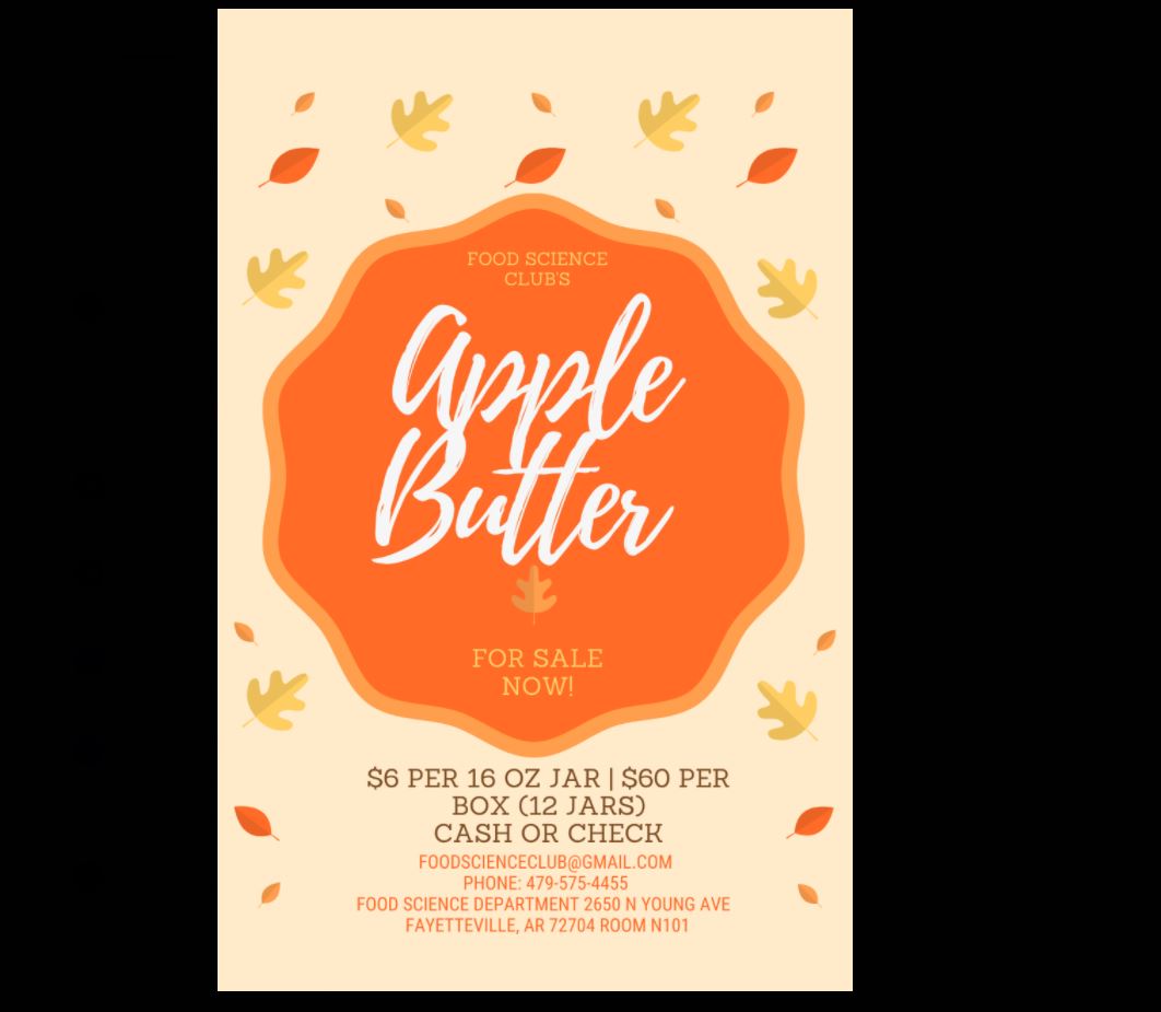 When leaves start changing colors you know it's close – it's #AppleButter time; support students in our #FoodScience Club, 16-ounce jars, $6; $60 for a case of 12; made by students at our Arkansas Food Innovation Center: bit.ly/2Ty6Vmc 🍎

#AgFoodLife