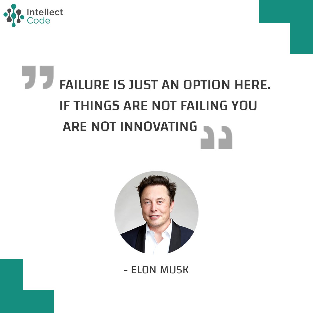 intellect_code's tweet photo. Quite of the day from @elonmusk 📝
اقتباس اليوم من @elonmusk 📝
#IntellectCode #quote #leadership #firm #mindset
#ريادة_اعمال #خطة #اهداف #نصيحة #النجاح #تحفيز https://t.co/TDoNkbIvEB