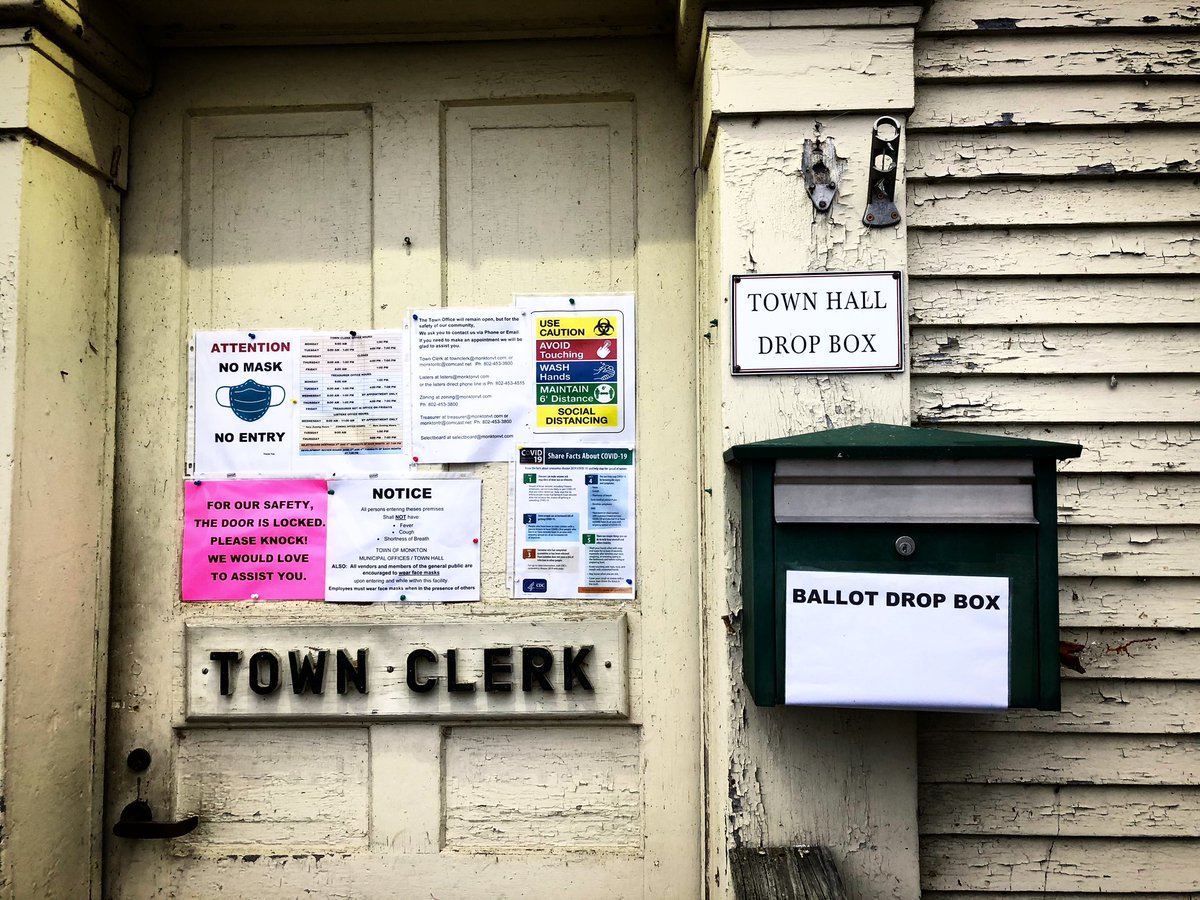JaneLindholm's tweet photo. Don’t forget to vote. Vermonters, drop you ballot off at your town hall on or before November 2. Or go to your polling location on Election Day. If you don’t have your ballot with you you can still #vote; you’ll just have to sign an affidavit to say you haven’t already voted. https://t.co/uzeTuhE6Hv
