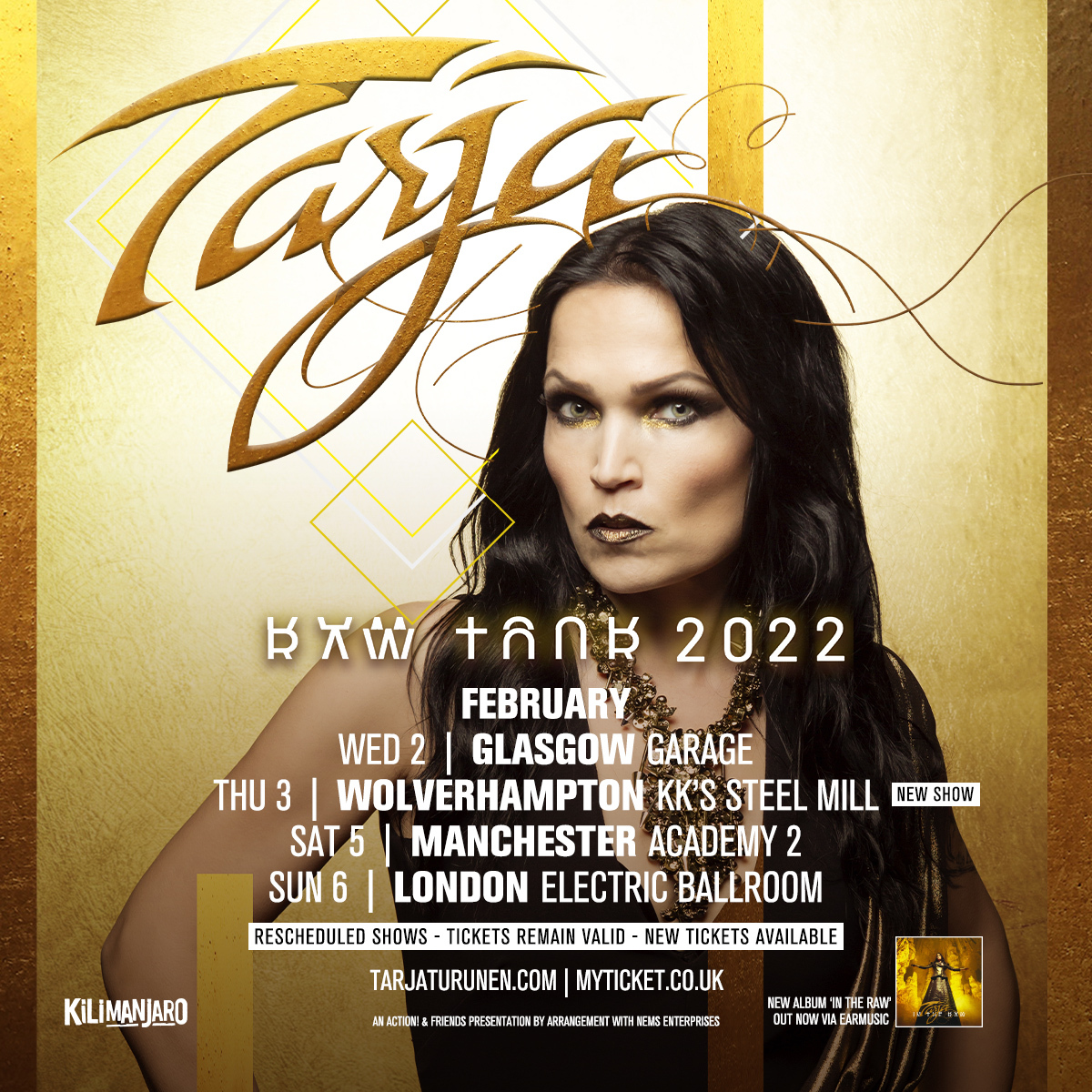 .@tarjaofficial rescheduled dates will take place in February 2022 + NEW SHOW added in #Wolverhampton! Remaining #GigTickets on sale now: https://t.co/CcCOVmBYFM https://t.co/W21oqTbocl
