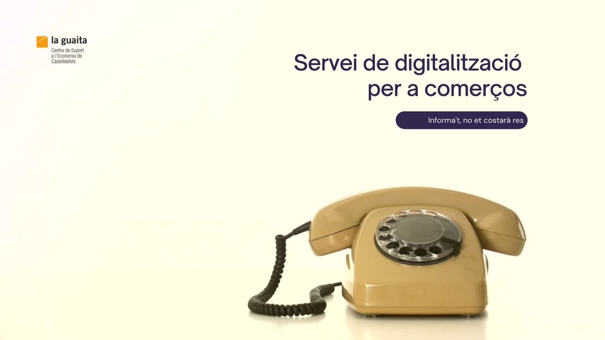 🔸Nou servei de #digitalització per a #comerços , #empreses i persones treballadores #autònomes de #Castelldefels ❗
Necessites actualitzar el teu negoci als nous temps? Nosaltres t'ajudem ⤵️
https://t.co/BsYhq4breS https://t.co/2h5MewDsoI