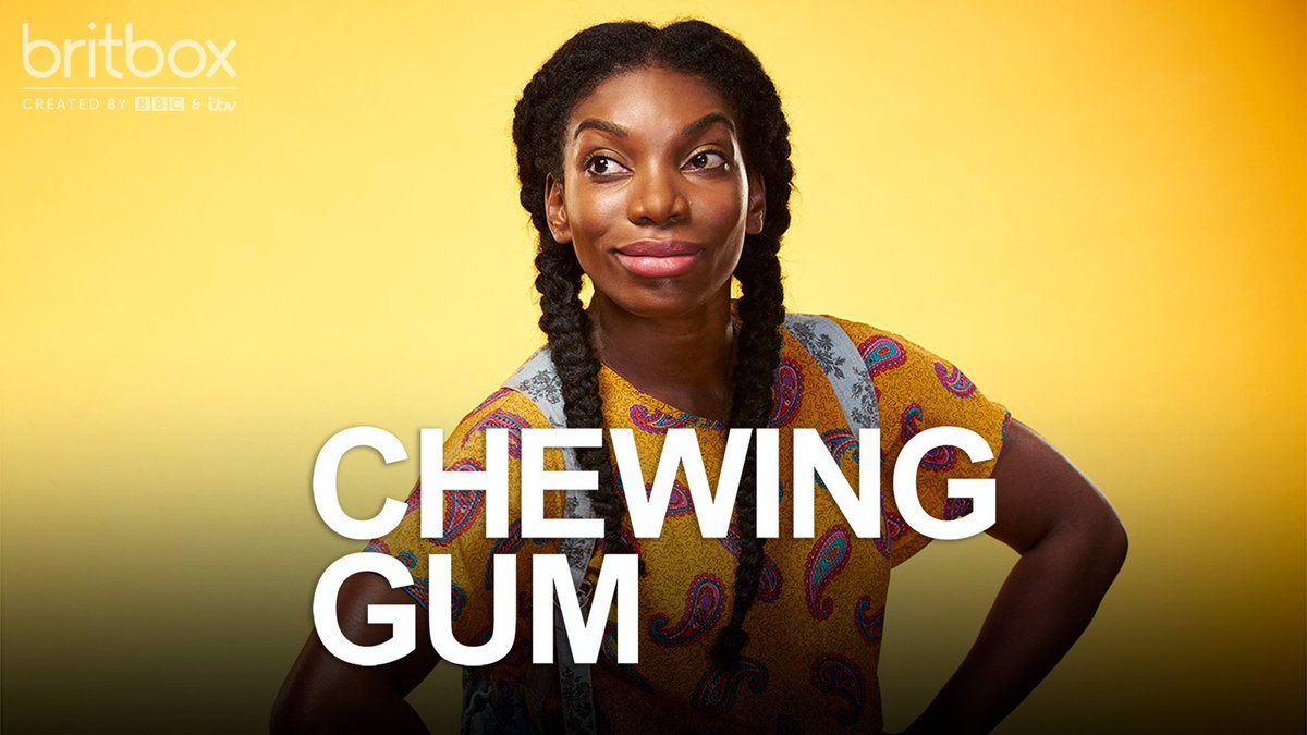 Chewing Gum (2015) - A BAFTA Award-winning sitcom created by and starring Michaela Coel. The series focuses on a black British teenager& #39;s journey of self-discovery and is credited with representing a generation of black women who rarely see themselves on screen.  @BritBox_UK