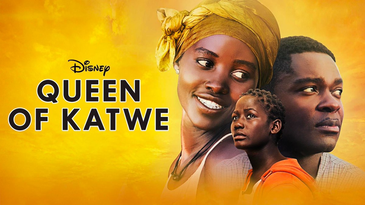 Queen of Katwe (2016) -  @DisneyPlusUK presents Queen of Katwe, based on a vibrant true story and starring Lupita Nyong'o and David Oyelowo. A Ugandan girl’s life changes forever when she discovers she has an amazing talent for chess, in this celebration of the human spirit.