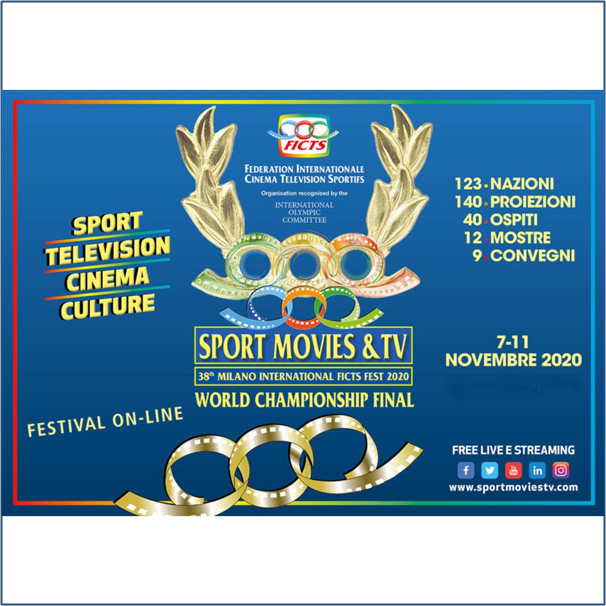 𝐆𝐈𝐎𝐕𝐄𝐃𝐈’ 𝟐𝟗 𝐎𝐓𝐓𝐎𝐁𝐑𝐄 𝐎𝐑𝐄 𝟏𝟏  
𝗖𝗢𝗡𝗙𝗘𝗥𝗘𝗡𝗭𝗔 𝗦𝗧𝗔𝗠𝗣𝗔 di “𝐒𝐏𝐎𝐑𝐓 𝐌𝐎𝐕𝐈𝐄𝐒 &amp; 𝐓𝐕 𝟐𝟎𝟐𝟎”,  
Free Streaming al sito ➡ mediasportgroup.tv
Interverranno: Il #Presidente del CONI <a href="/giomalago/">Giovanni Malagò</a>, <a href="/msKOSTNER/">Carolina Kostner</a>, Dino #Meneghin <a href="/ToldoFrancesco/">Francesco Toldo</a>