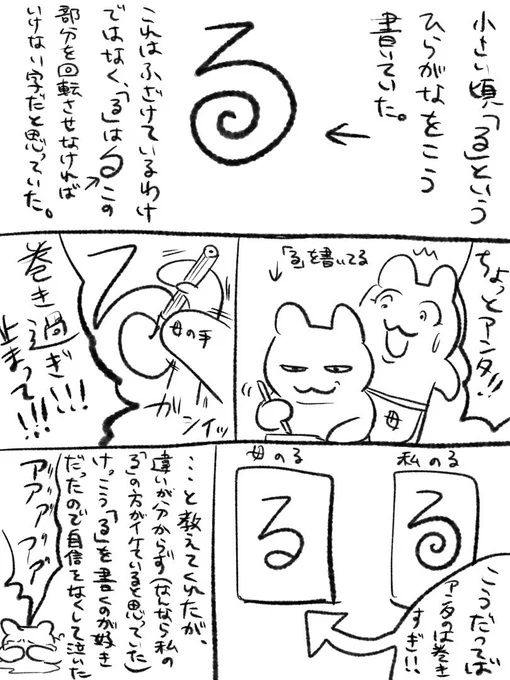 幼少期の実録シリーズ。

「る」の話 
