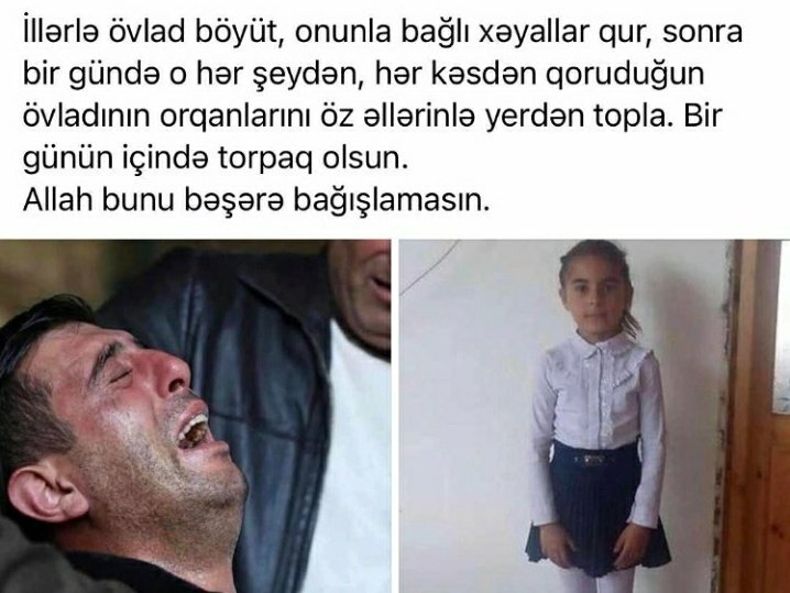 😔Deməyə söz tapmir insan ..Niyə bu körpə uşağlarin ölümünə səssiz qalinir axi niyə? Nə idi onlarin günahi?Niyə yarimçiğ qalir xəyallari?Niyə alinmir qisaslari? Niyə kimsə dayandirmir bu terroru? Ədalətinə tüpürüm dünya!!! #PrayForBarda #PrayForBarda #StopArmenianTerrorisim