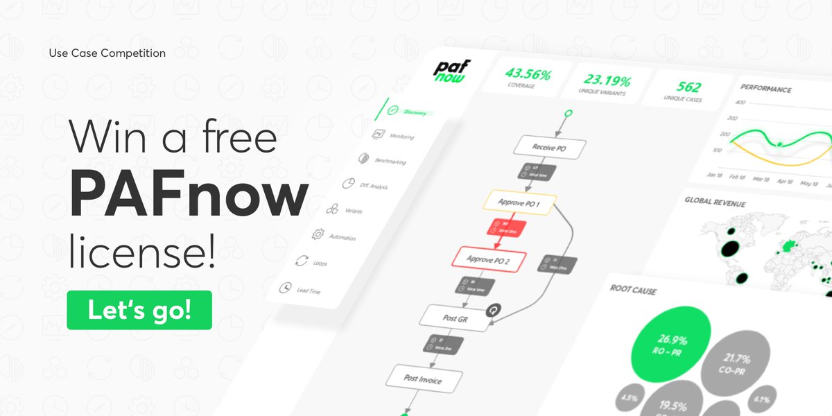 PAF_now's tweet image. Don&apos;t forget you still have a chance to win a free #PAFnow license! 

Just fill out &amp;amp; win 💚

➡️ bit.ly/2G54bJV

#ProcessMining #PowerBI #PowerAutomate #PowerPlatform #Microsoft #CaseStudy #UseCase #RPA