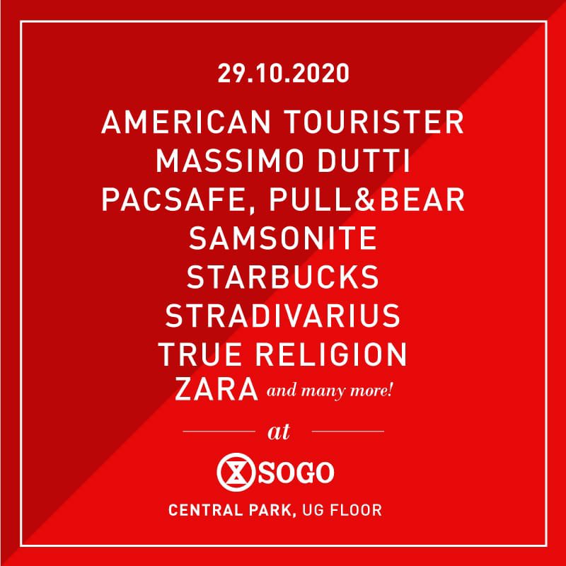 CentralParkMall's tweet photo. RED HOT DEALS is coming to you!
-
From the image above, tell us which brand is your favorite? Because on 29 October 2020, we will tell you everything about it! Mark your calendar and follow @redhotdeals.id!π
-
#redhotdeals #shopping #hotdeals #specialoffers #gooddeals #hot https://t.co/zjLSMG5GKz