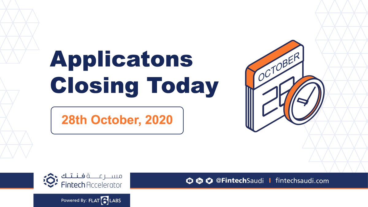 Flat6LabsAR's tweet image. #Today is your last chance to apply for the #FintechAccelerator program. Apply here👇
fintechsaudi.com/fintech-accele…
