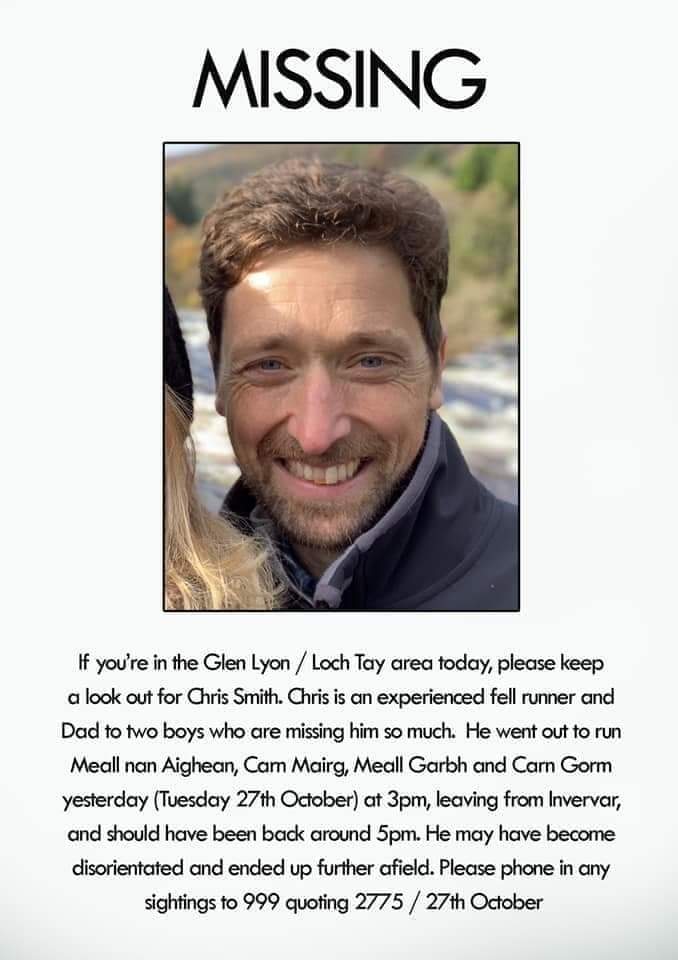 Terrible news to hear, Chris is a top lad and a top runner. Please retweet to spread the word to help find him!