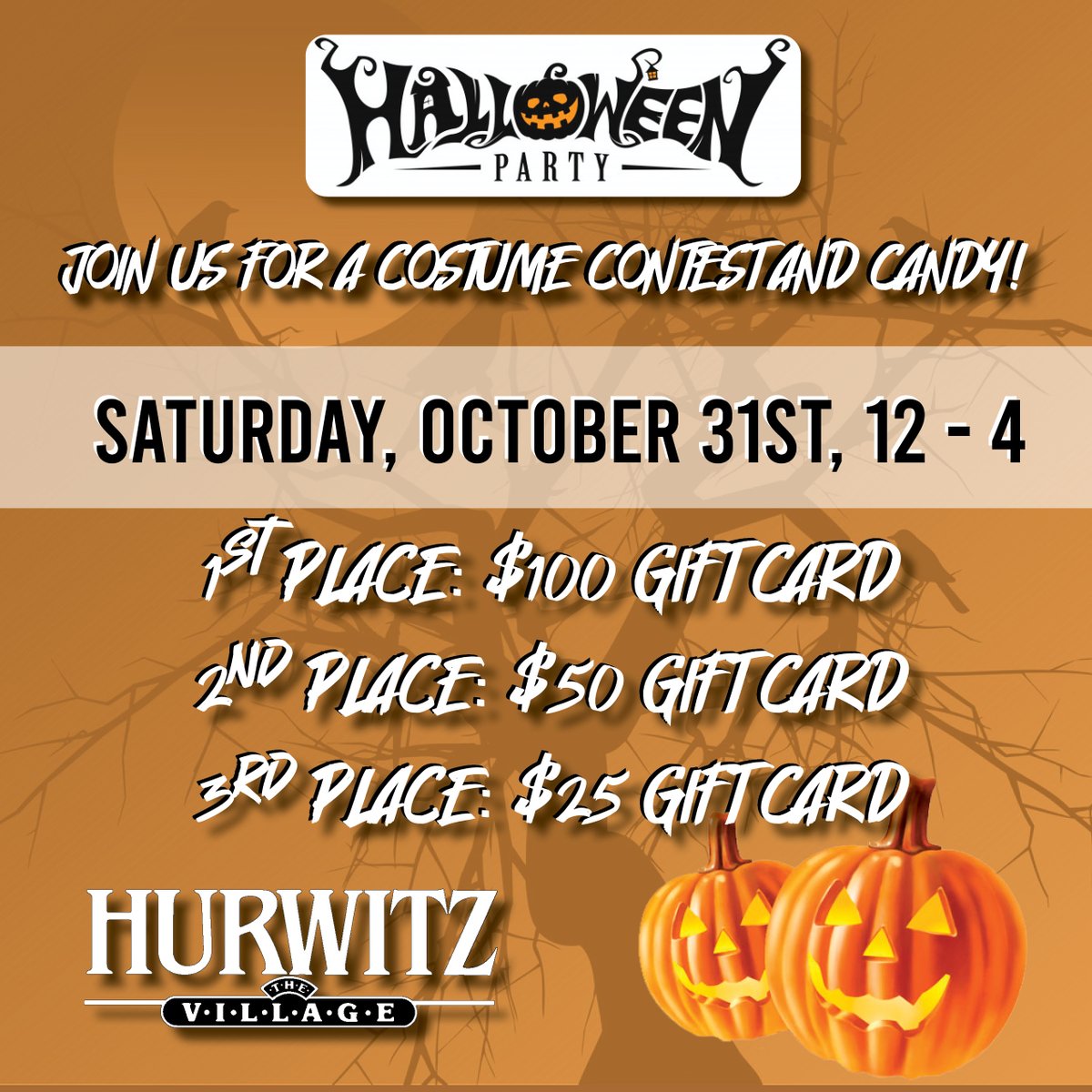 Hurwitz Of Longview Join Us This Saturday Halloween From 12 4 To Enter To Win A Gift Card For Best Costume Bring The Kids To Trick Or Treat For