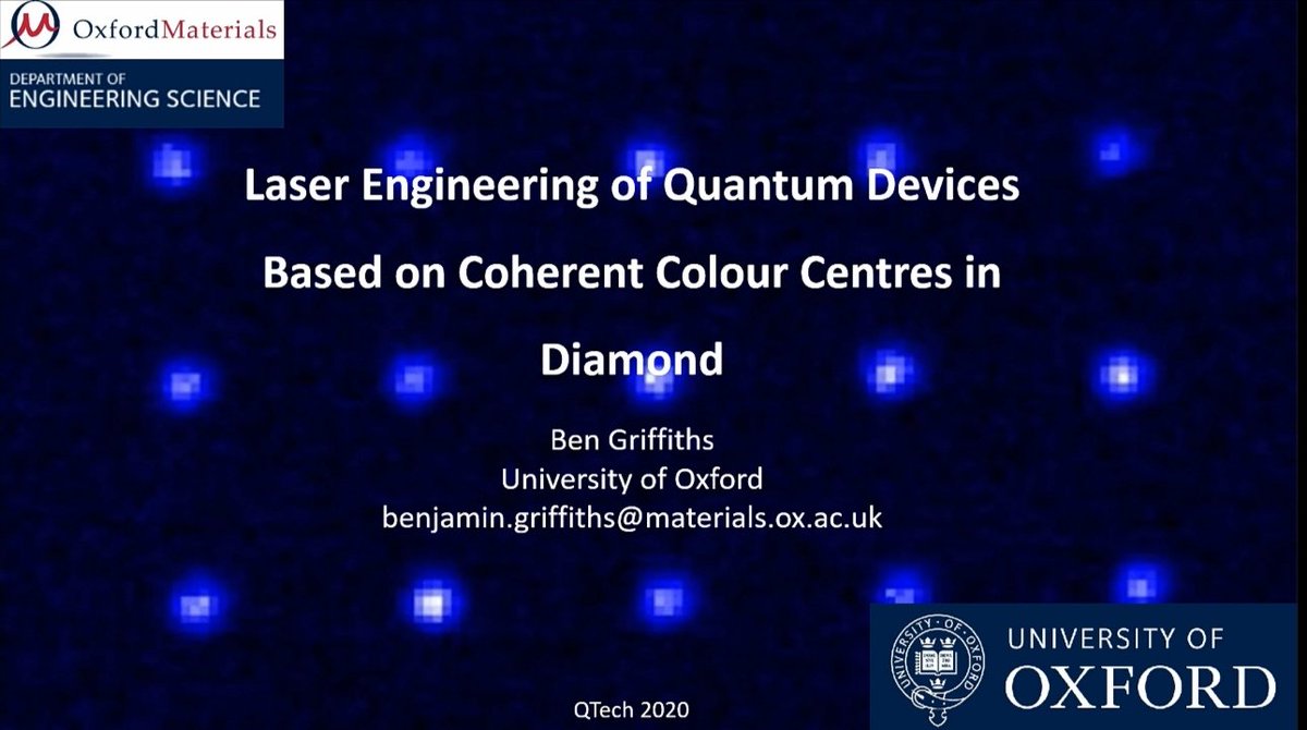 griffithsben1's tweet photo. Excited to be presenting our research on the laser processing of colour centres in diamond to build solid-state quantum architectures as well as on the fundamental light-matter interactions of laser processing at the @QTech_Quantum International conference on 2nd Nov #QTech2020 https://t.co/FucC3uAs5X