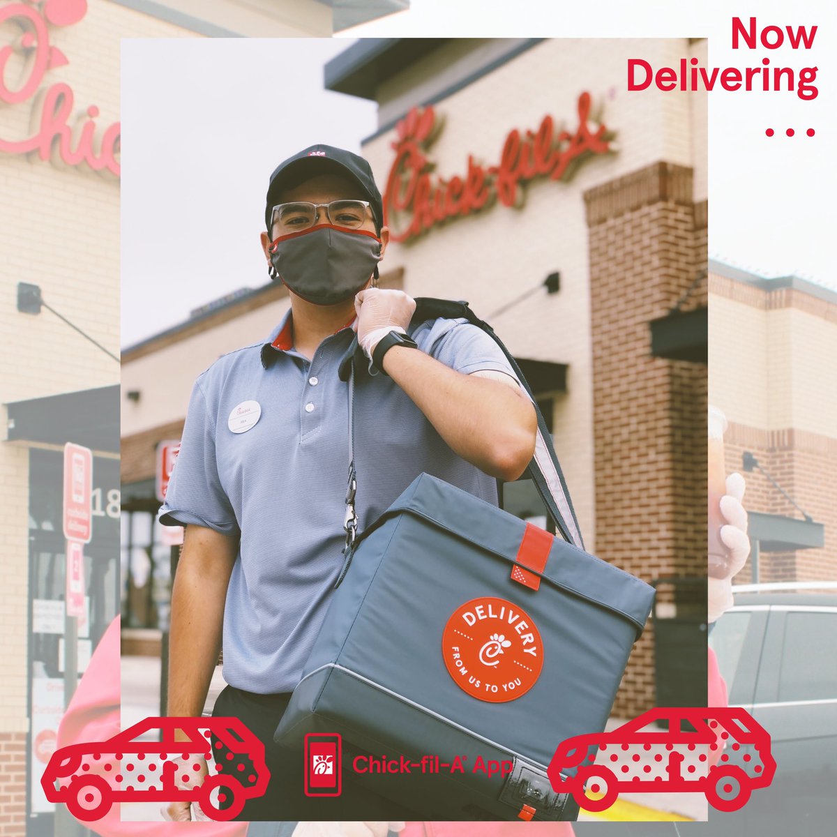 Delivery is just a tap away. Order through the Chick-fil-A®️ App, and a Team Member will bring your favorites right to your door. Now available from 8am-8pm (Monday - Saturday.)🚗💨
.
.
.
#thelittlethings #cfaharlingen #harlingen #rgv