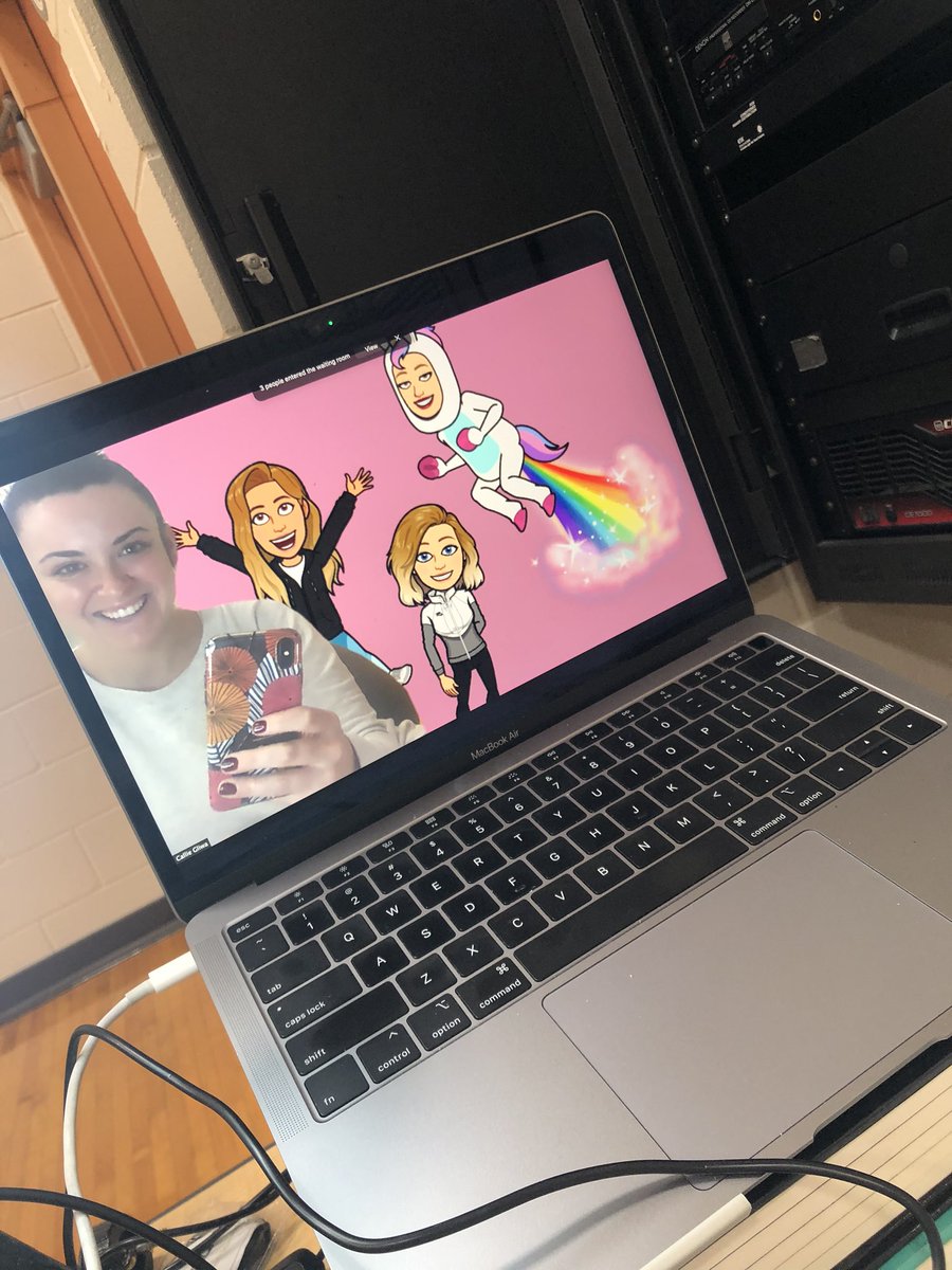 mrs_kneip's tweet photo. Virtual Background Day!!! Had some special visitors... @Mrs_Retzer @Mic_Reedy11 @_Msdrake https://t.co/hXNmOagnOG