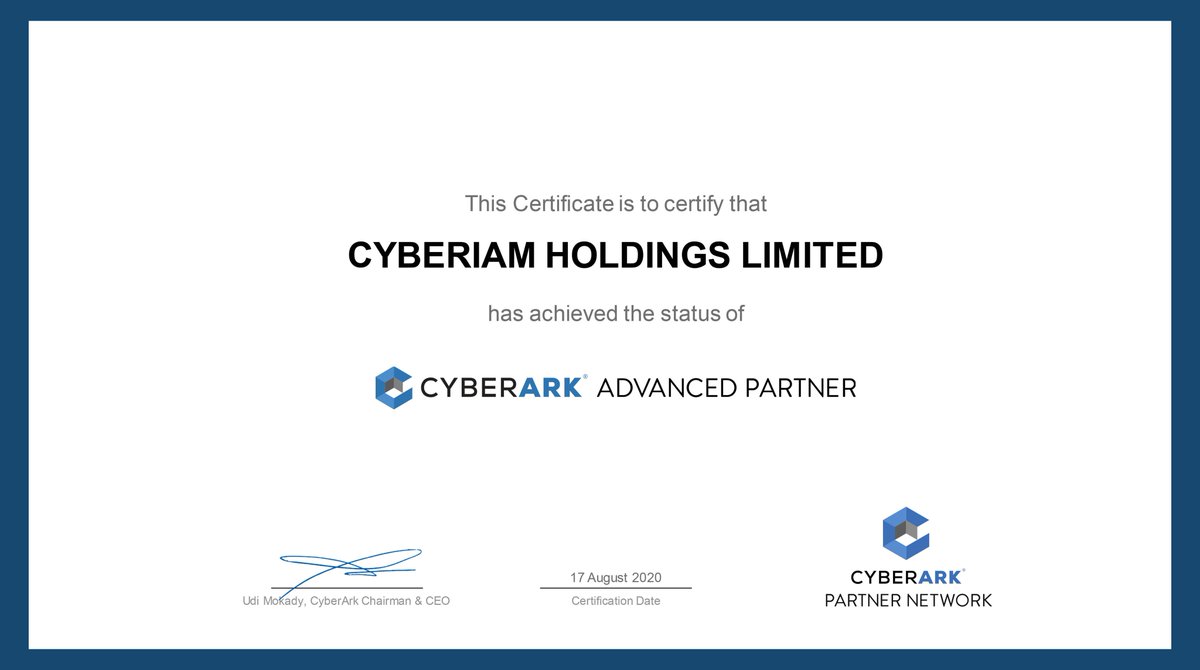 CybrIam's tweet image. We are very excited to announce that we are now a CyberArk Advanced Partner! Read our latest blog on how we have achieved Advanced Partner Status.

cyberiam.com/2020/09/29/cyb…