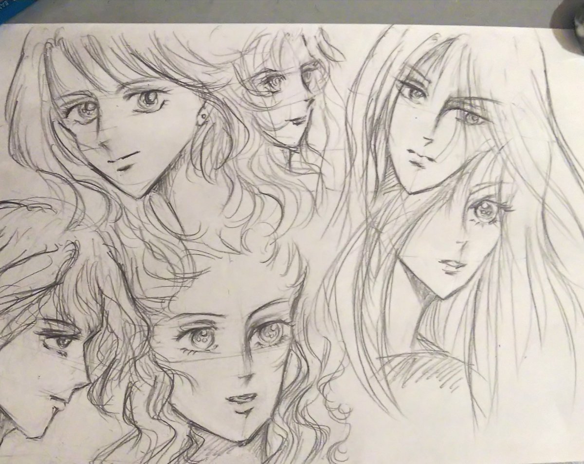 Asa Sante On Twitter 顔の描きかた練習 角度のバランス崩れて難しい 基本がまだまだなってない できたら色鉛筆で塗ります お絵描き イラスト練習 アナログ絵 マイペースでイラスト練習中