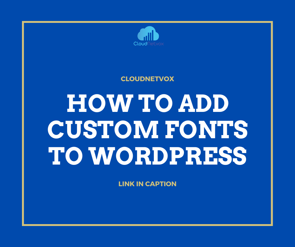 cloudnetvox's tweet image. Learn hot to change your WordPress font from our knowledgebase: cloudnetvox.com/clients/index.… #repost #cloudnetvox #nameserver #vps #webdesign #webdev #blog #blogger #uxdesign #webhost #webhostingcompany