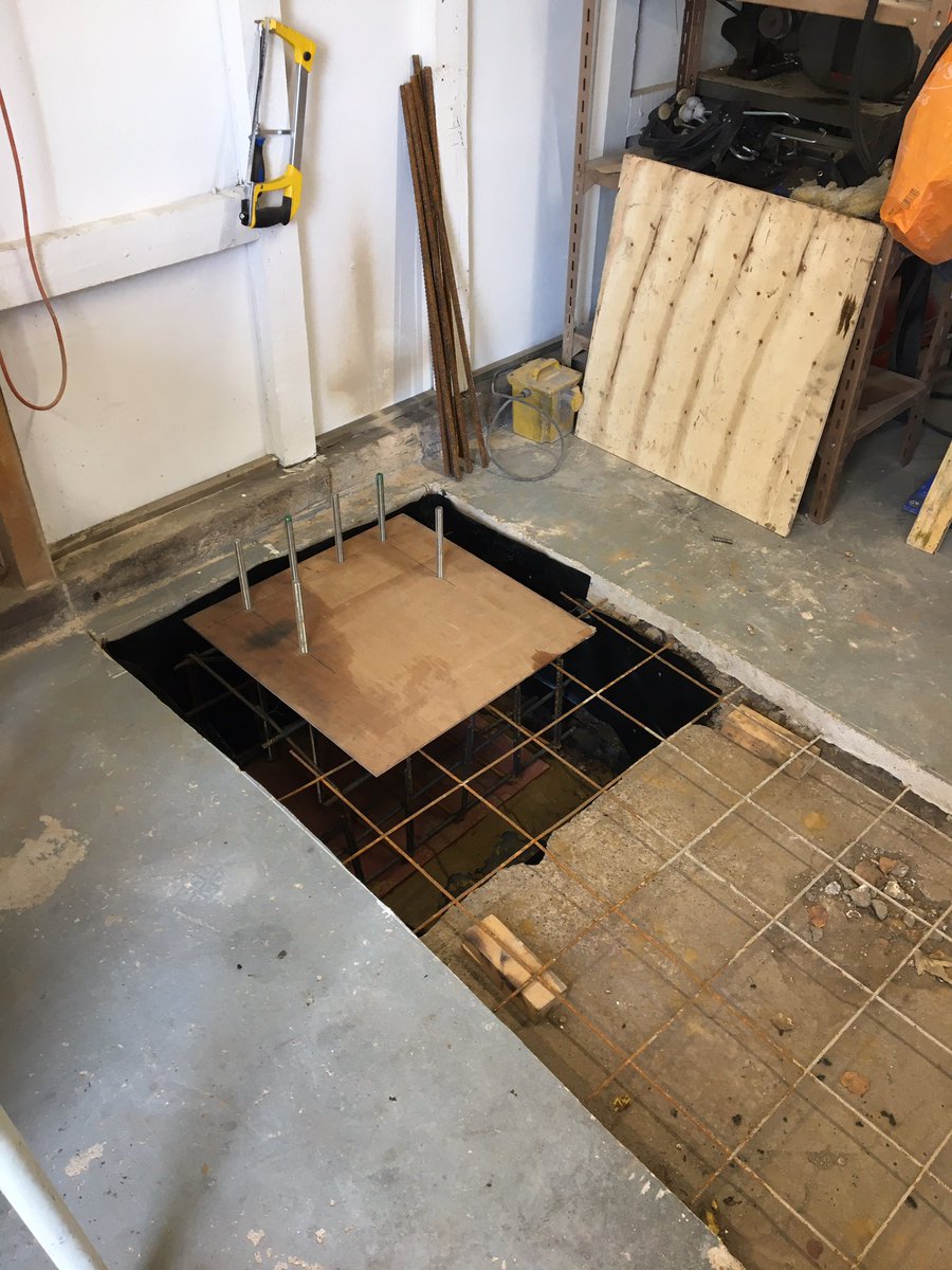 912tony's tweet photo. At last! We’re ready to pour some concrete today. The 2 post lift installation gets nearer to completion...
#RestorationWorkshop
#CantBloodyWait
#ImNotABuilder https://t.co/033Zu5rGBF