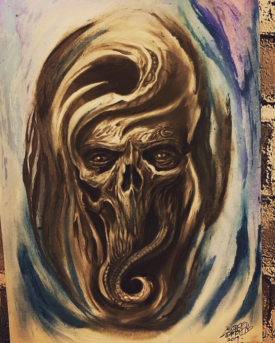 今晩は🌃 ハロウィンらしい絵まだ描いてないので それっぽい過去作品を