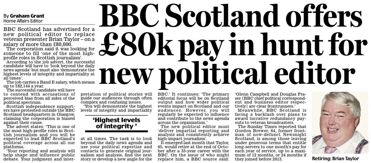 moirangus's tweet photo. All I have to say about this is we don’t want another #SturgeonStooge. @BBCScotland #PoliticalEditor must be scrupulously impartial. We only want to know the political facts not a favourable comment on #FM’s performance🤔 https://t.co/SaXBuzWQhp